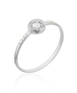 BERNAT RUBI 01-194026B ANILLO ORO BCO REDONDO BRIL