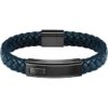 HUGO BOSS 1580179 BRAIDED BLACK IP BLUE LEATHER