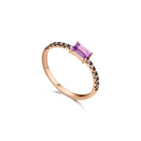 LECARRE GA032AM 15 ANILLO ORO Y AMATISTA