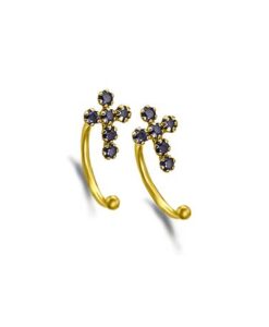 LECARRE GB006OA NE EAR CUFF ORO ESPINELA NEGRA