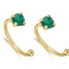 LECARRE GB019ES 00 EAR CUFF ORO Y ESMERALDA