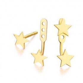 LECARRE GB126OA 00 PENDIENTES DOBLE ESTRELLA 