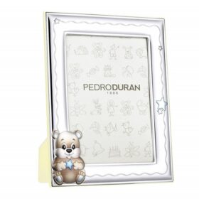 MARCO 07500486 PLATA OSITO CON ESTRELLAS AZUL