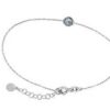Pulsera Cies en plata con perla gris