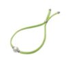 Pulsera elástica Sifnos verde lima con perla