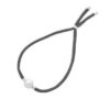 Pulsera elástica ajustable Sifnos gris con perla