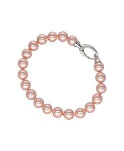098644420210101 BRAZALETE PLATA ROSA 8MM 19CM