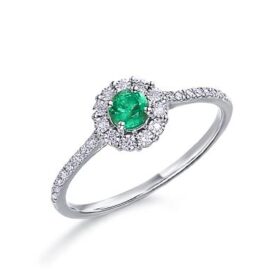 LECARRE GA135ES 17 SORTIJA ROSETA ESMERALDA 