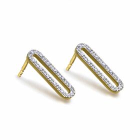 LECARRE PENDIENTES ORO HEBILLA CORTA- GB184OA 00