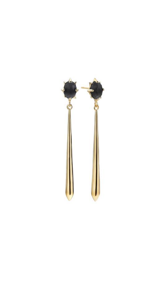 DURAN 00513891 PENDIENTE CAMPANILLA ONYX DORADO