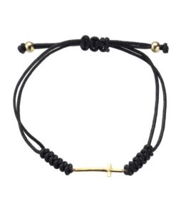 DURAN 00513900 PULSERA PICCOLA CRUZ MACRAME NEGRA